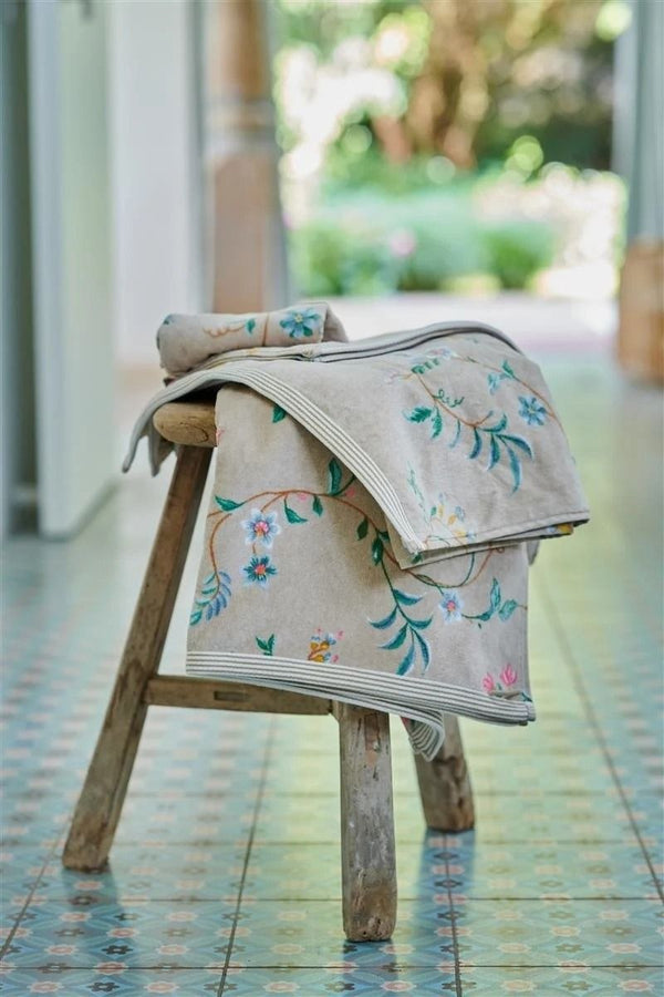 Pip Studio Les Fleurs Wash Cloth Khaki
