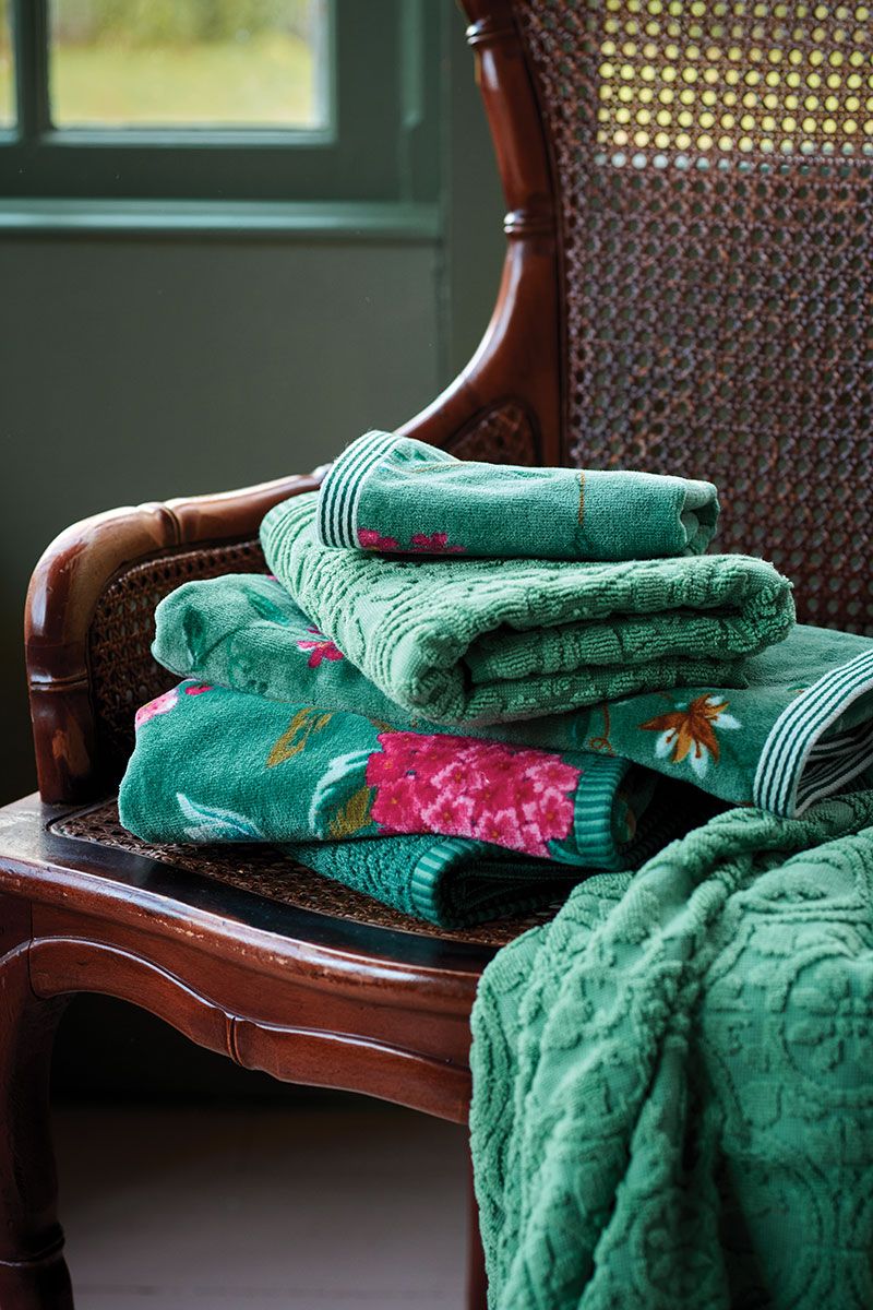 Pip Studio Les Fleurs Guest Towel Green