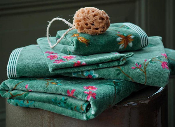 Pip Studio Les Fleurs Shower Towel Green
