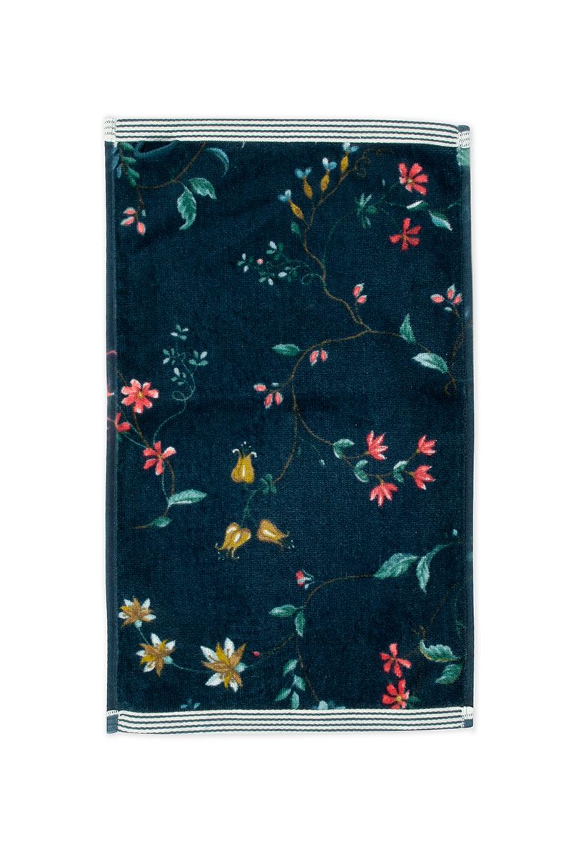 Pip Studio Les Fleurs Guest Towel Dark Blue