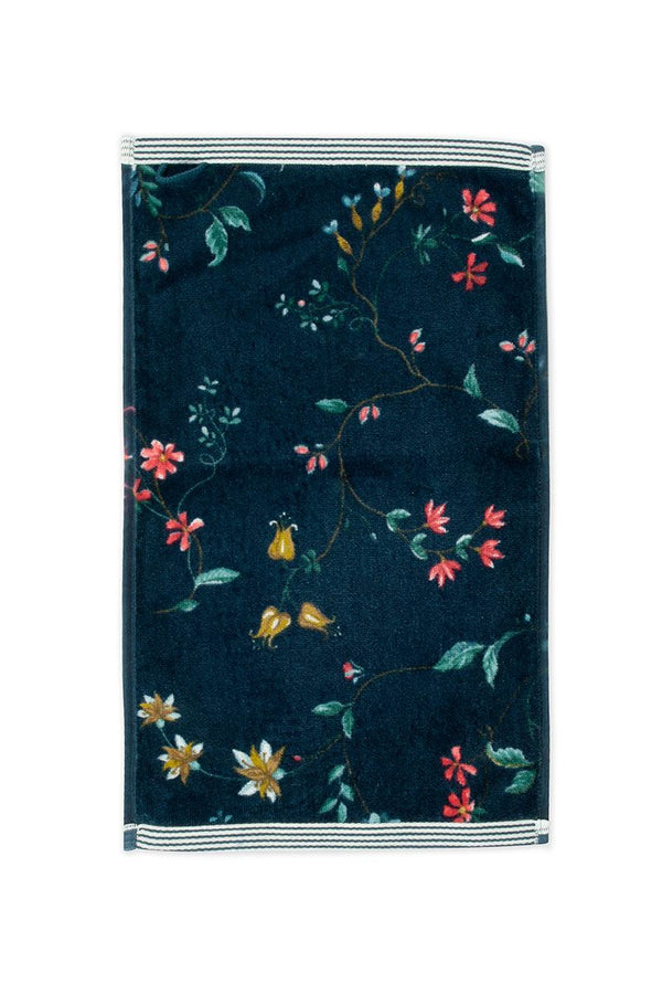 Pip Studio Les Fleurs Guest Towel Dark Blue