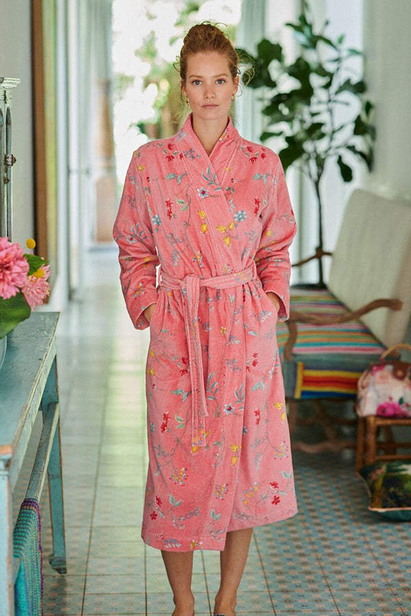 Pip Studio Les Fleurs Bathrobe Pink