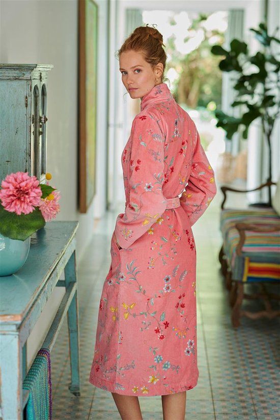 Pip Studio Les Fleurs Bathrobe Pink