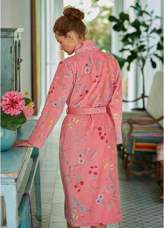 Pip Studio Les Fleurs Bathrobe Pink