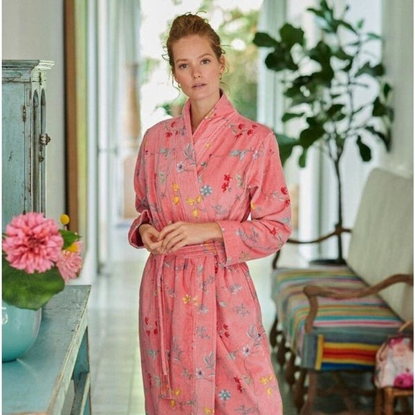 Pip Studio Les Fleurs Bathrobe Pink
