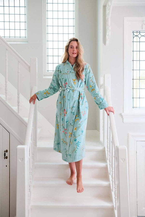 Pip Studio Les Fleurs Bathrobe Blue