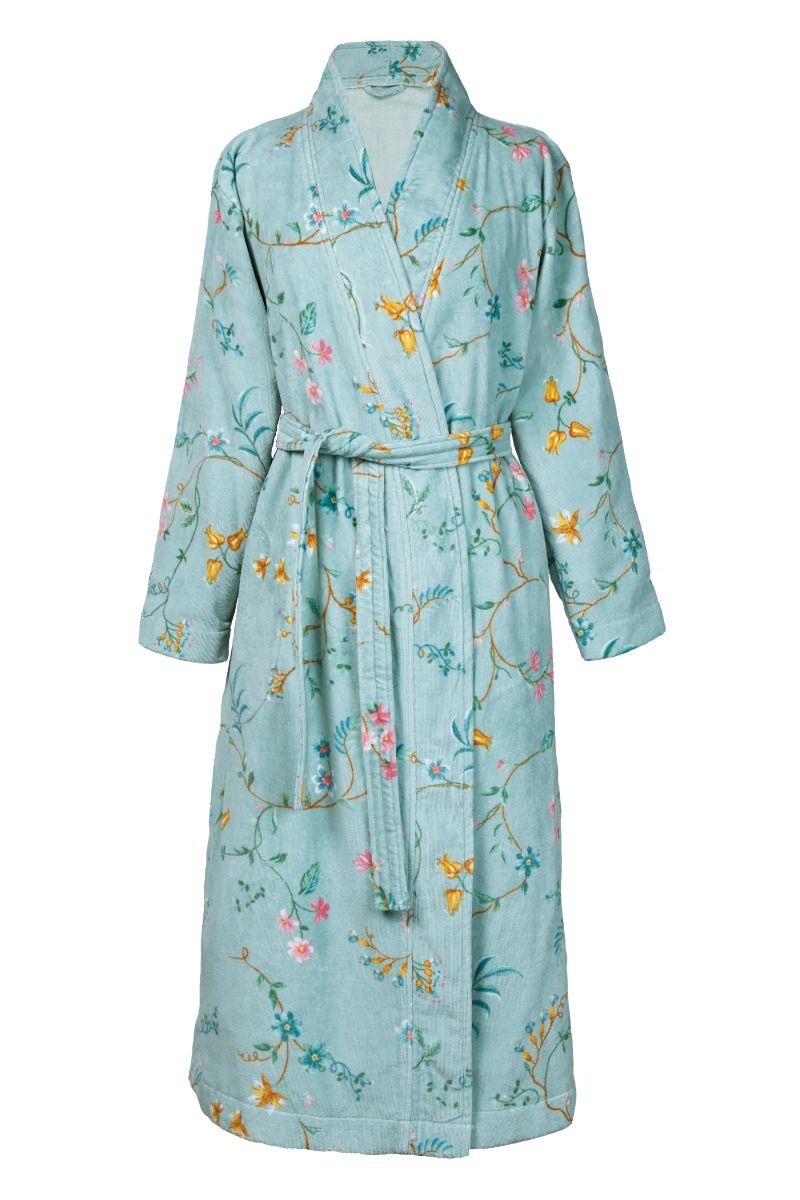 Pip Studio Les Fleurs Bathrobe Blue