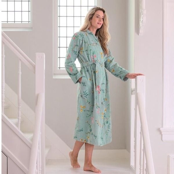 Pip Studio Les Fleurs Bathrobe Blue