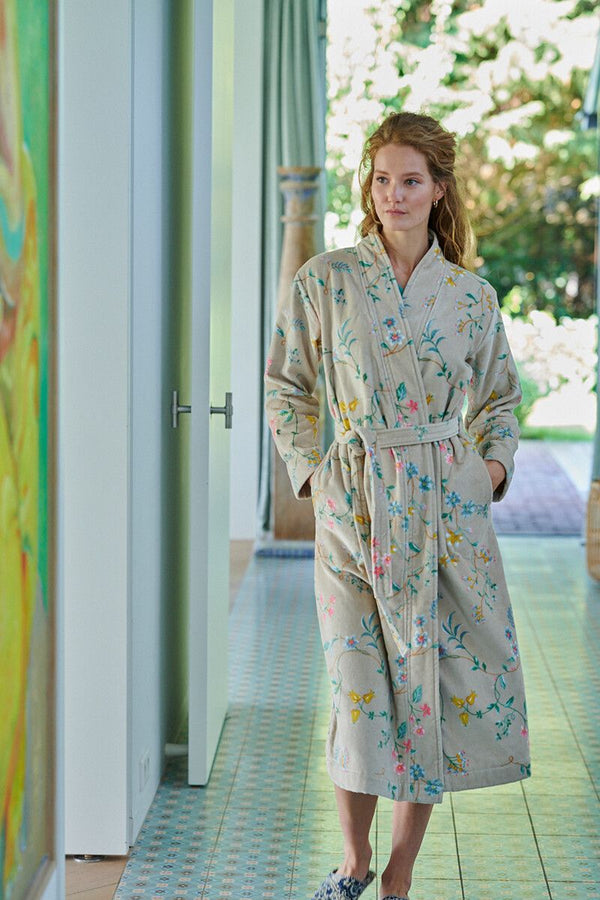 Pip Studio Les Fleurs Bathrobe Khaki