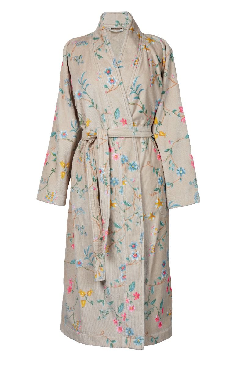 Pip Studio Les Fleurs Bathrobe Khaki