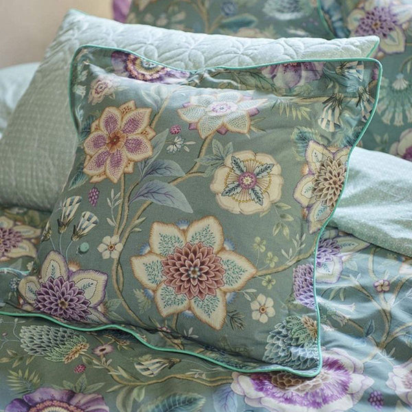 Pip Studio Viva Las Flores Square Cushion Green