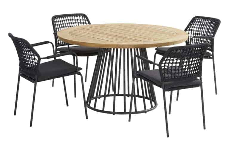 Barista dining stoel antraciet incl. kussen
