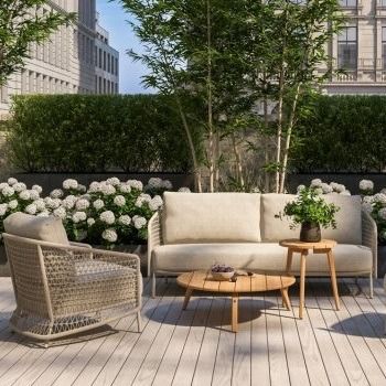 Puccini lounge 3 delige bank met 2 stoelen