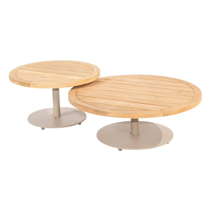Volta teak salontafel centrale poot latte 80 cm. ? (H 30)