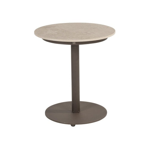 Boaz bijzettafel met keramisch tafelblad, centrale poot terre 45 cm. ? (H 55)