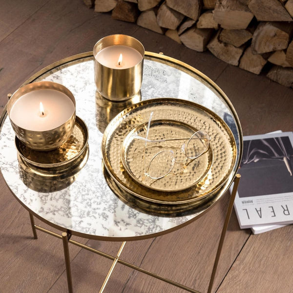 Plate Metal Gold 15cm