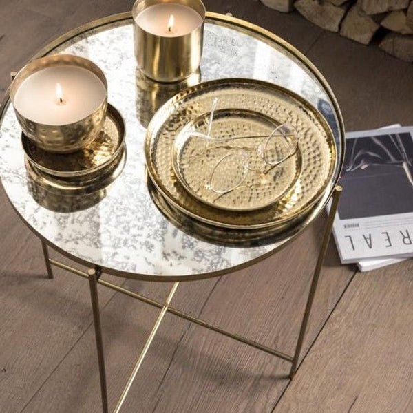Plate Metal Gold 22cm