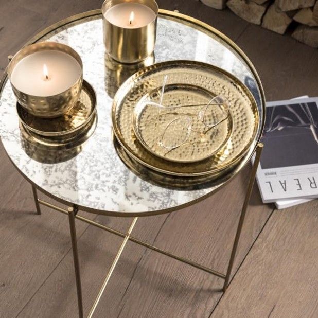 Plate Metal Gold 22cm