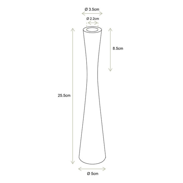 Candle Holder Metal Black 25.5cm