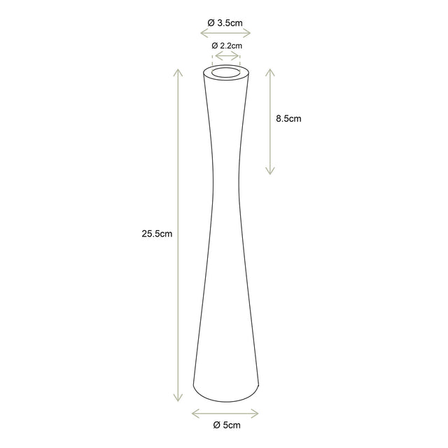 Candle Holder Metal Black 25.5cm