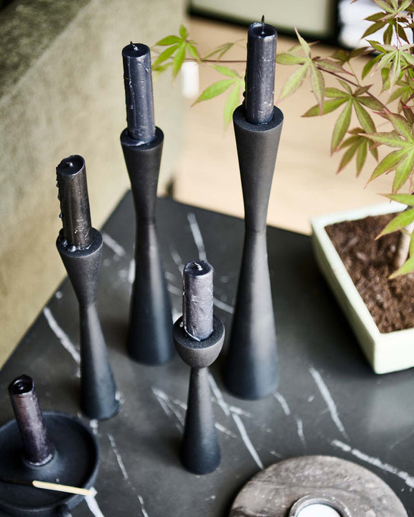Candle Holder Metal Black 25.5cm