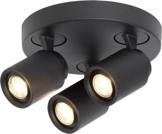 3-lichts Spot Razza GU-10 Zwart