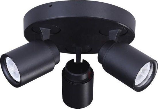 3-lichts Spot Razza GU-10 Zwart