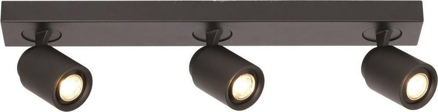 3-lichts Balk Razza GU-10 Zwart