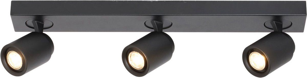 3-lichts Balk Razza GU-10 Zwart