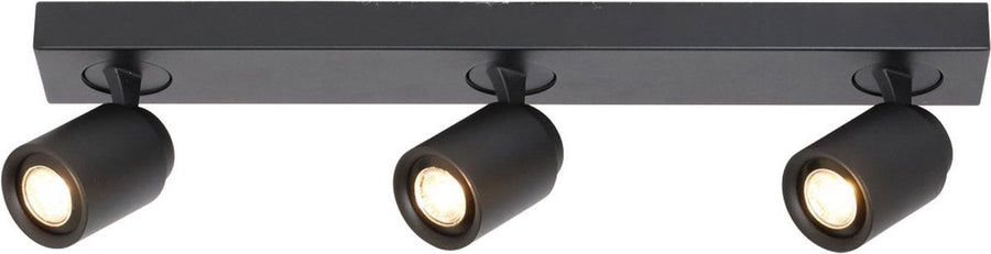 3-lichts Balk Razza GU-10 Zwart