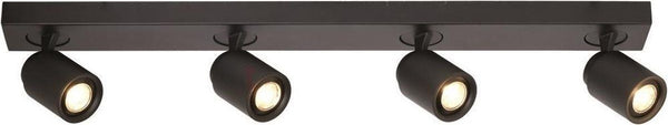 4-lichts Balk Razza GU-10 Zwart