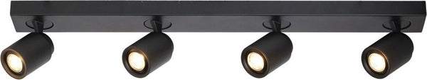 4-lichts Balk Razza GU-10 Zwart