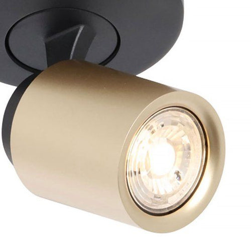4-lichts Balk Razza GU-10 Zwart / Goud