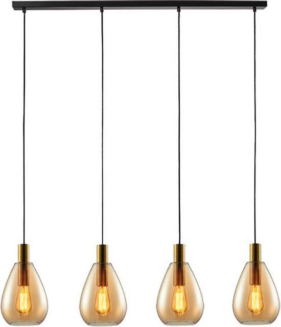 Hl. Dorato 4-l. Balk Brons-Goud/Amber Glas
