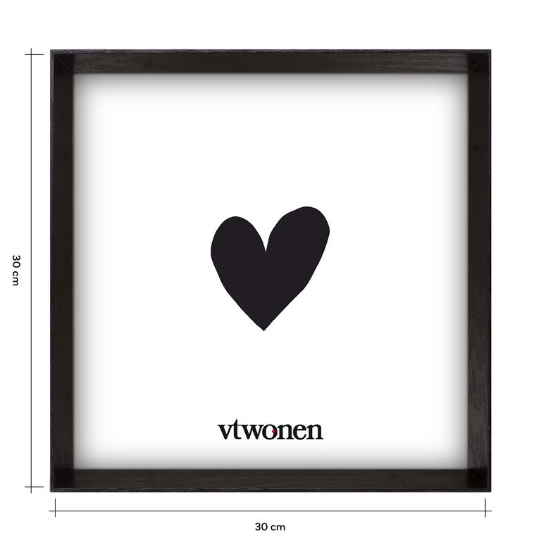 Photo Frame Wood Dark Brown 30x30x4cm