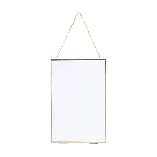 Photo Frame Metal with Lock Gold 20x30x0.7cm