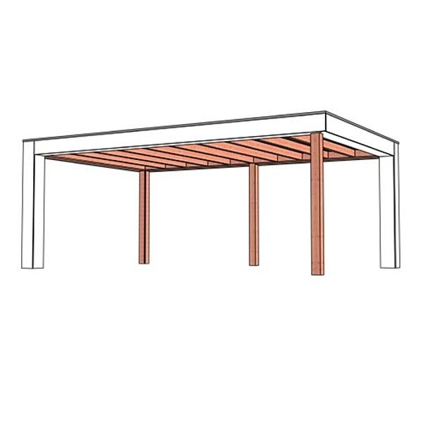 Buitenverblijf Verona model links 6250x4000x2500mm (bxdxh)