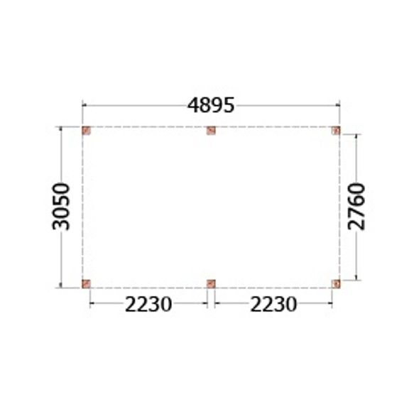 Buitenverblijf Palermo 4900x3100x2450mm (bxdxh)