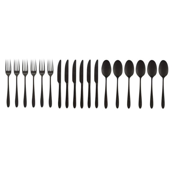 Set/18 Cutlery Matt Black