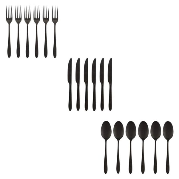 Set/18 Cutlery Matt Black