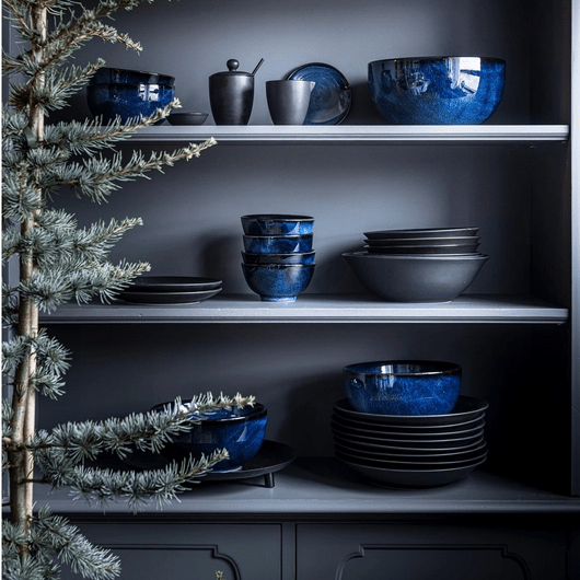 Tray o/f Metal Matt Black 30.5x4cm