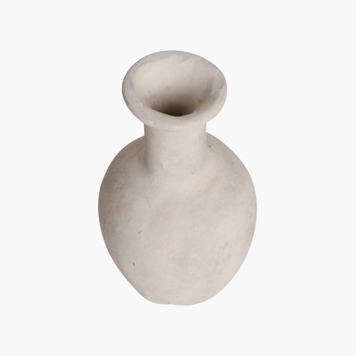 Ceramics white sand vase G