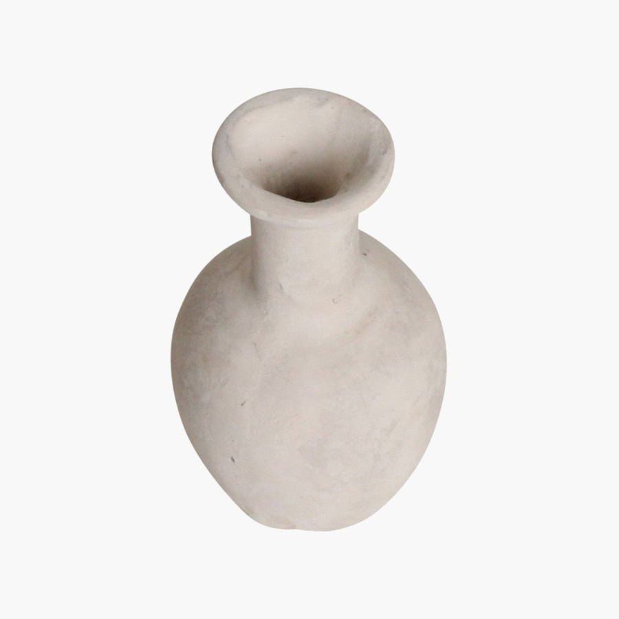 Ceramics white sand vase G