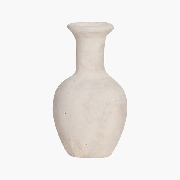 Ceramics white sand vase G