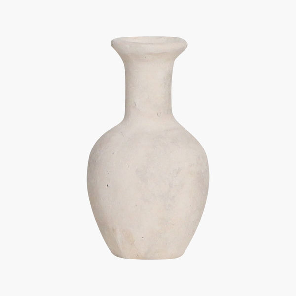 Ceramics white sand vase G
