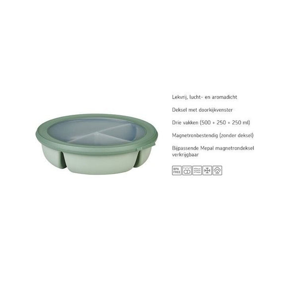 bento bowl cirqula 250+250+500 ml - nordic sage