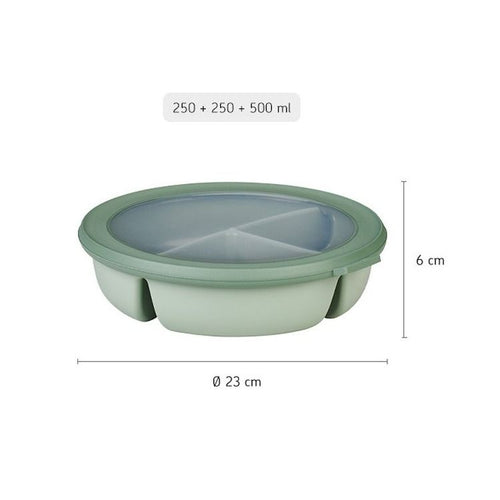 bento bowl cirqula 250+250+500 ml - nordic blue