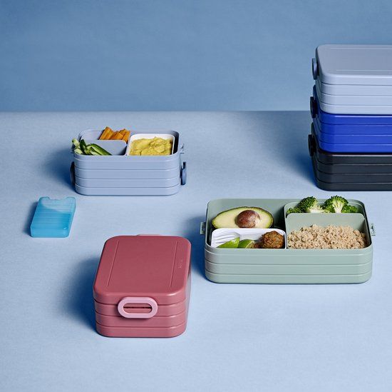 bento lunchbox take a break large - nordic blue
