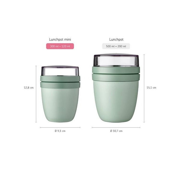 Lunch Pot Ellipse Mini - Nordic Sage