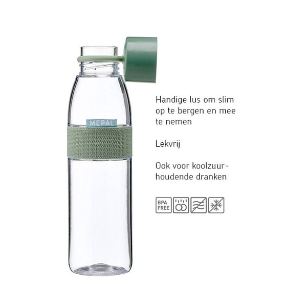 waterfles ellipse 500 ml - nordic black